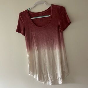 American Eagle Soft and Sexy Slub Ombre Vneck Tee XS
